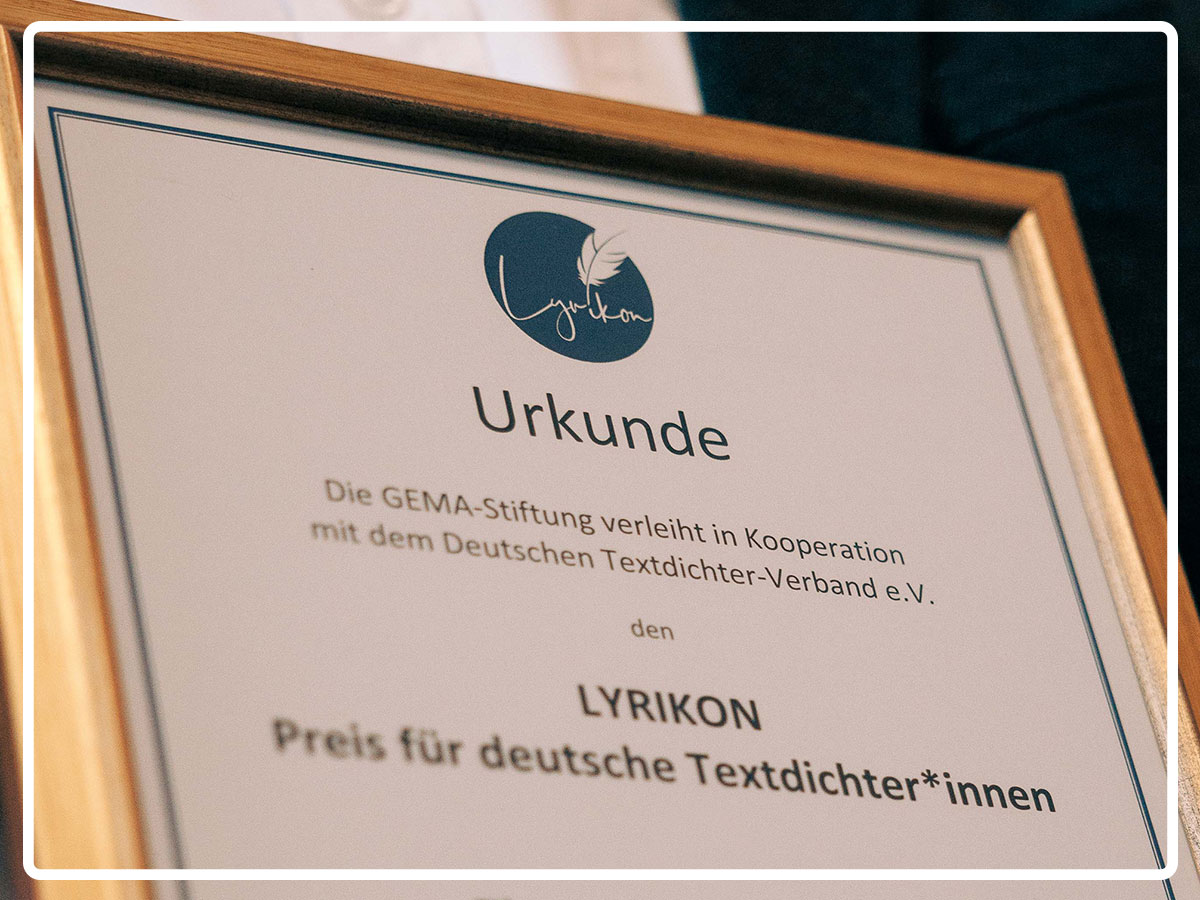 Lyrikon-Urkunde