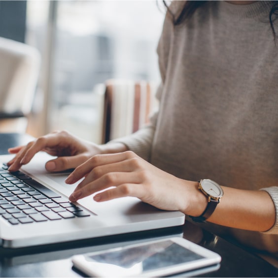 woman with laptop