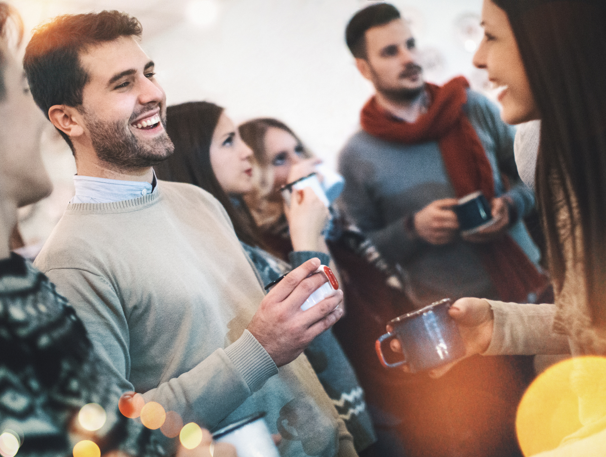 Weihnachtsfeier mit Glühwein